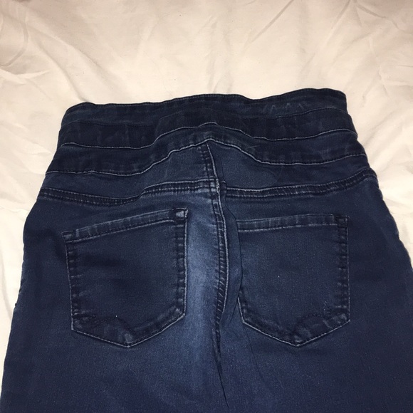 Dark Blue High Waisted Skinny Jeans - Picture 5 of 5